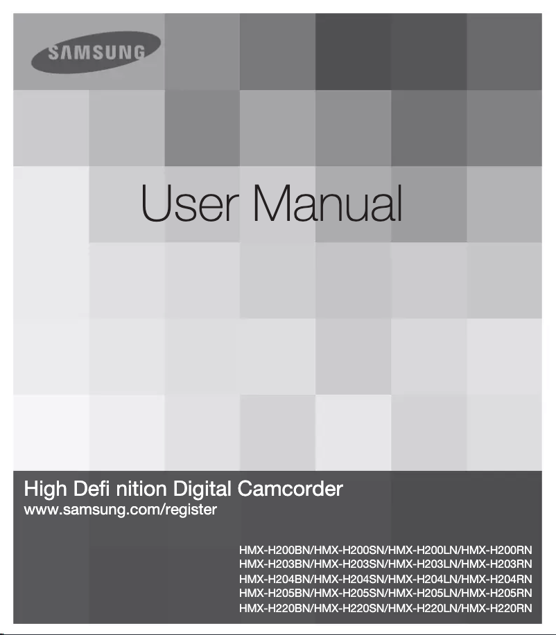 Page 1 de la notice Manuel utilisateur Samsung HMX-H220BP