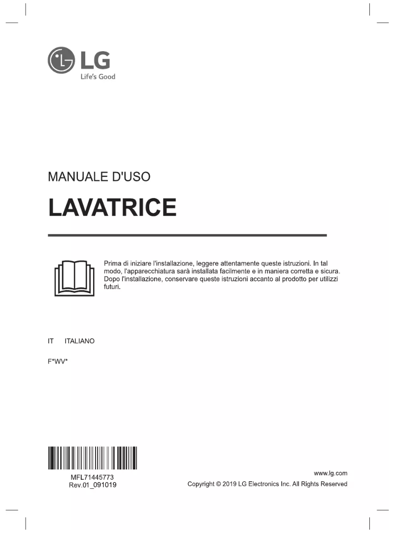Page n°1 - Manuel utilisateur LG F2WV4S7S0E
