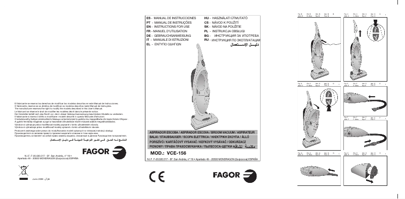 Image de la première page du manuel de l'appareil VCE-156