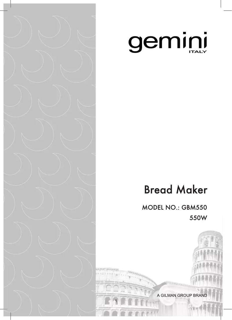 Page n°1 - Manuel utilisateur Gemini GBM550