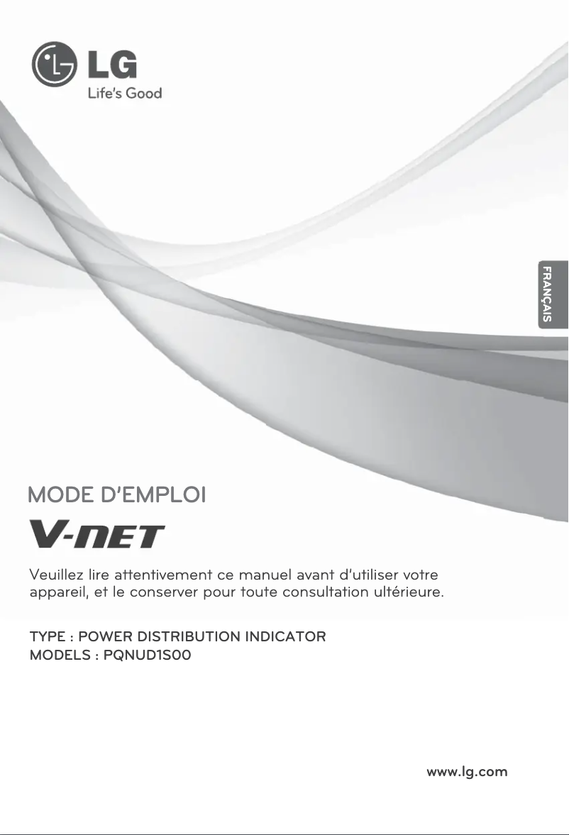 Page 1 de la notice Manuel utilisateur LG PQNUD1S00