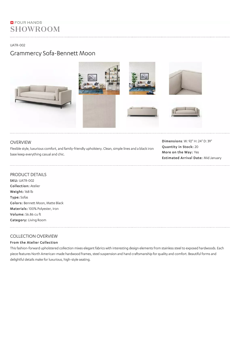 Page 1 de la notice Manuel utilisateur Four Hands UATR-002