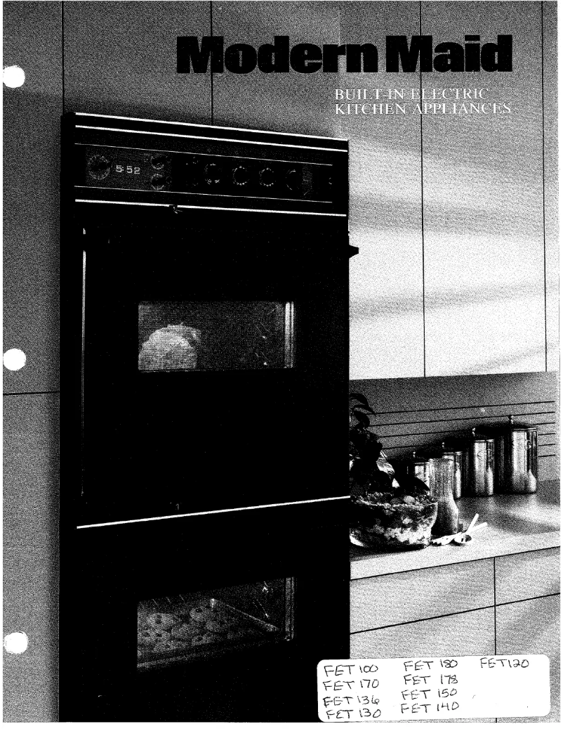 Page 1 de la notice Manuel utilisateur Modern Maid FET180
