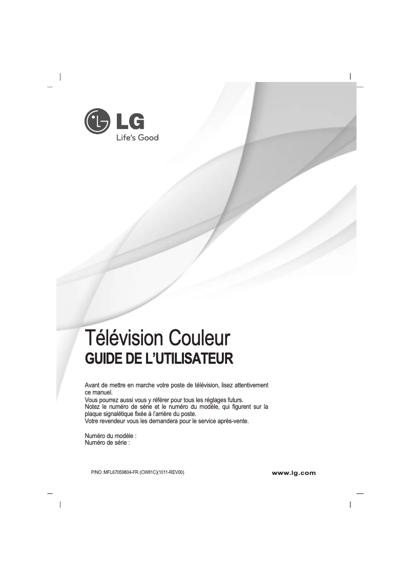 Page 1 of the manual User Manual LG 21SB4RD