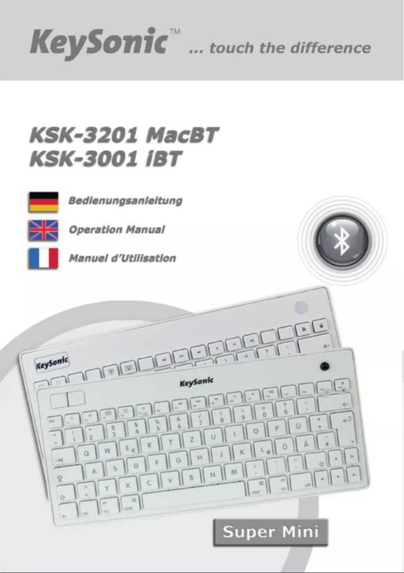 Image de la première page du manuel de l'appareil KSK-3201 MacBT