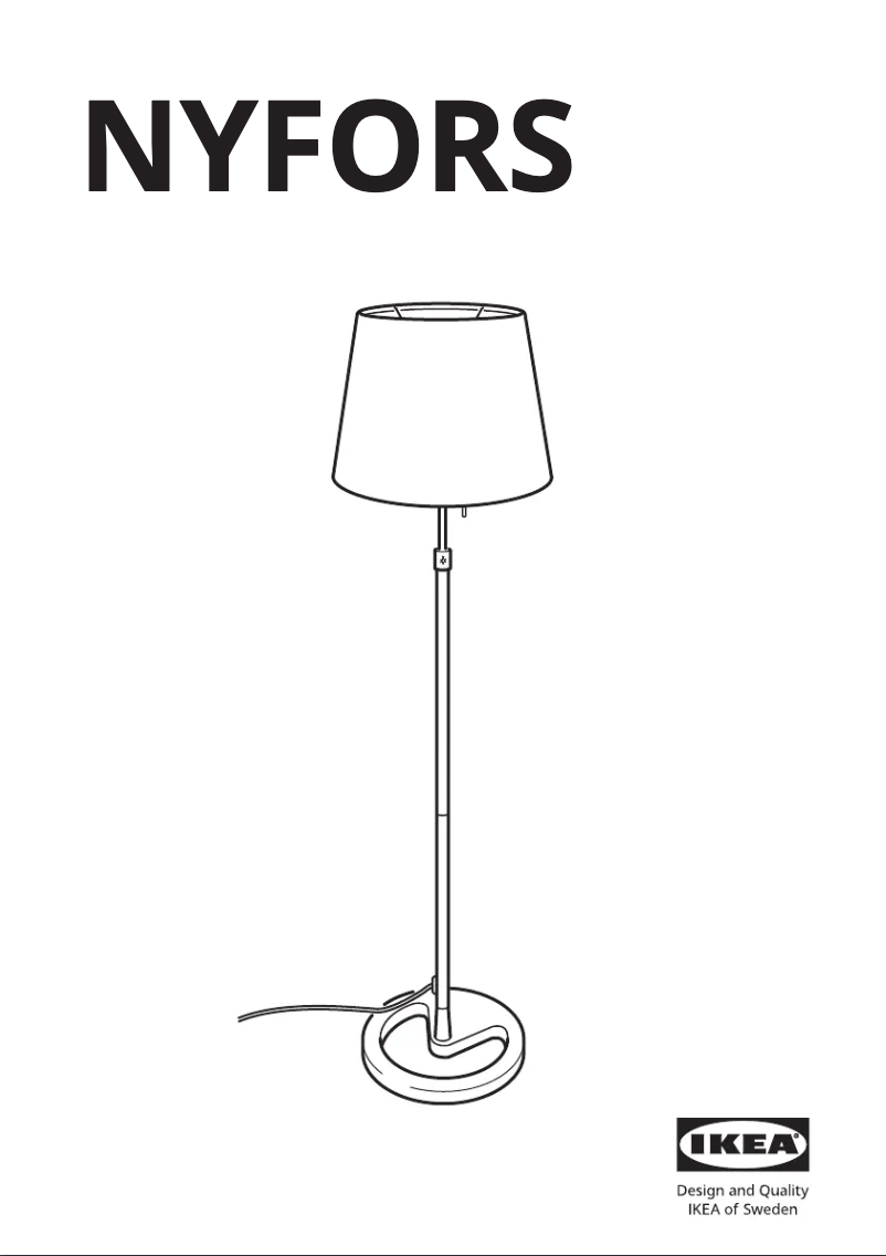 Page 1 de la notice Manuel utilisateur Ikea NYFORS 903.031.06