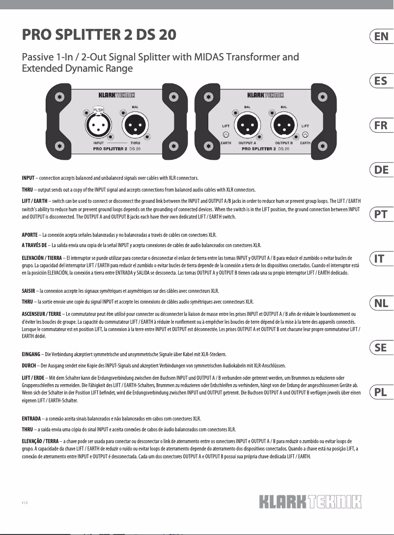 Image de la première page du manuel de l'appareil DS 20