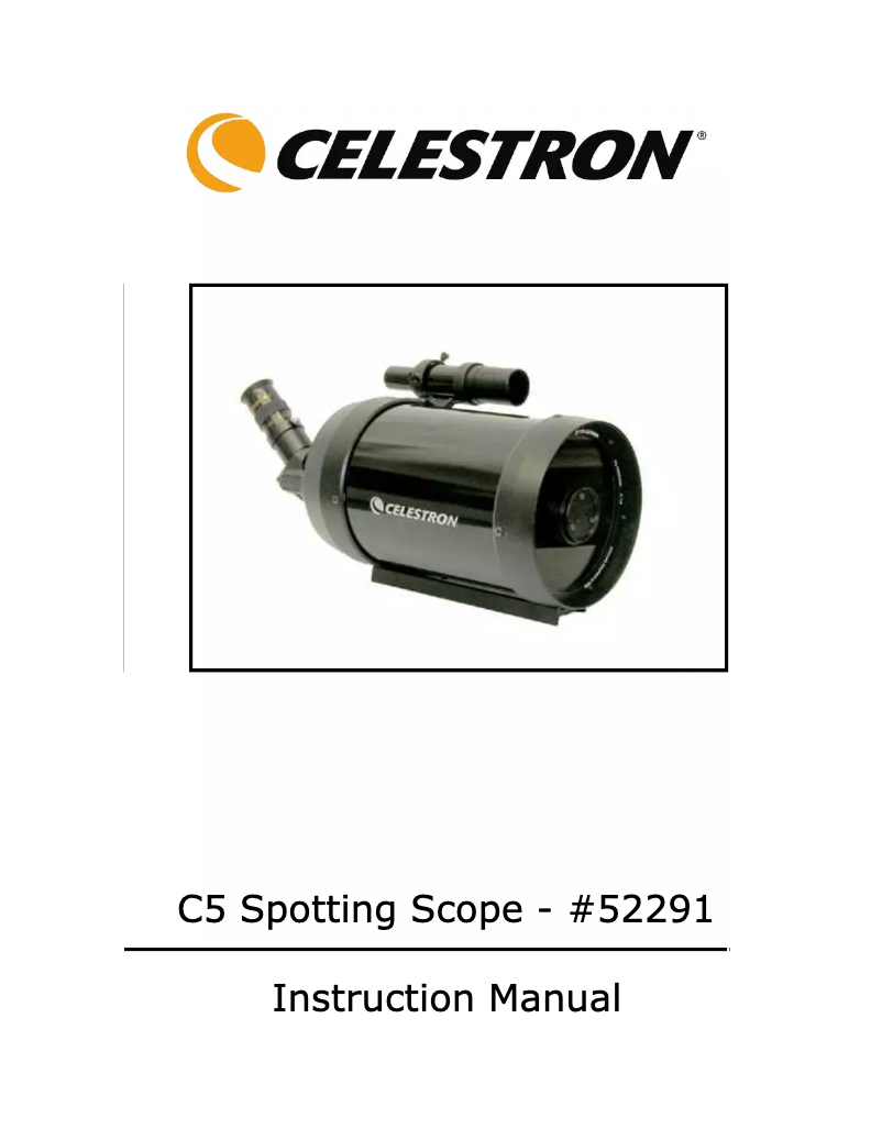 Page n°1 - Manuel utilisateur Celestron C5