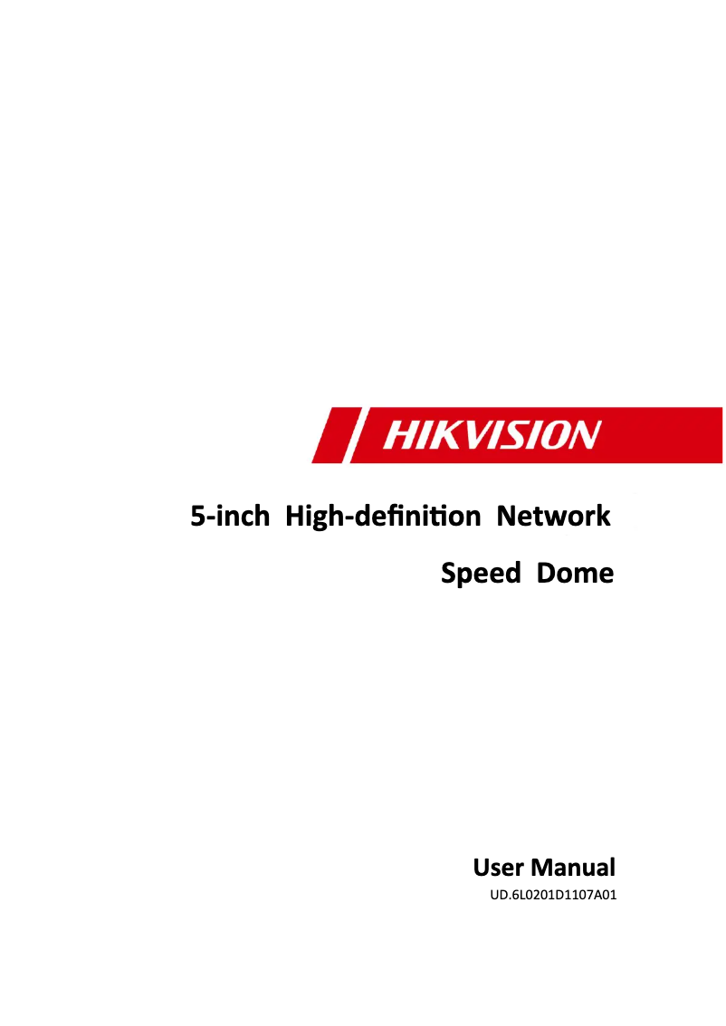 Page n°1 - Manuel utilisateur Hikvision DS-2DF5274-A