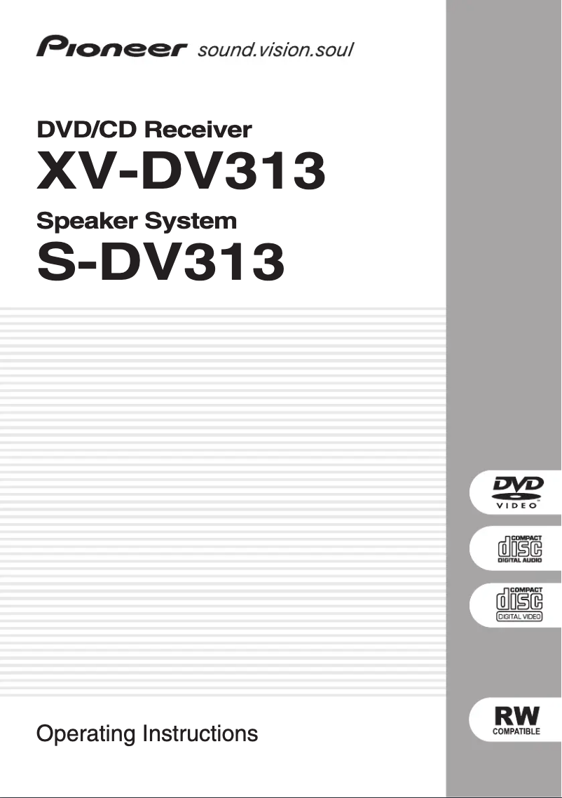 Page n°1 - Manuel utilisateur Pioneer DCS-313