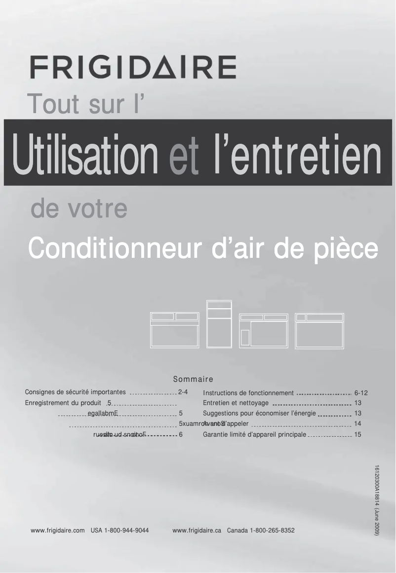Page n°1 - Manuel utilisateur Frigidaire FFRA052WAE