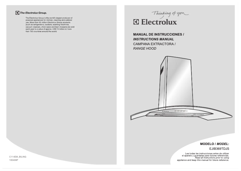 Page n°1 - Manuel utilisateur Electrolux EJIB369TDJS