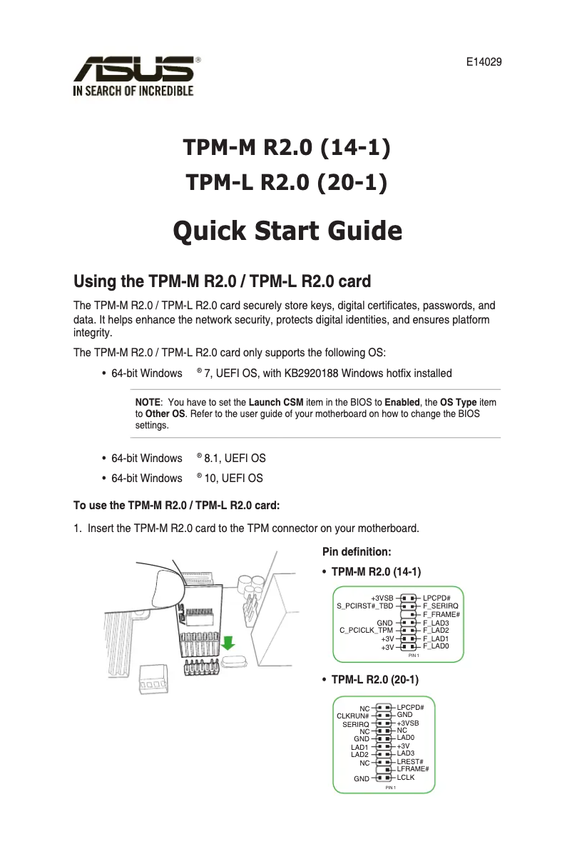 Image de la première page du manuel de l'appareil TPM-M R2.0