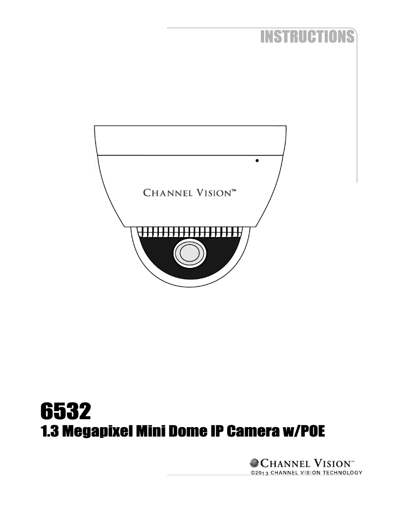 Page 1 de la notice Manuel utilisateur Channel Vision 6532