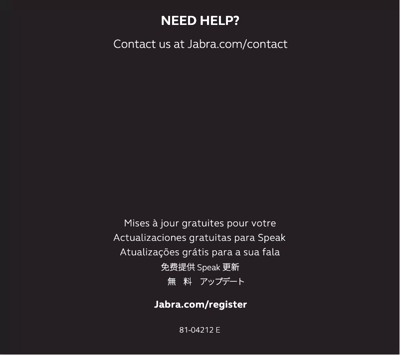 Page 1 de la notice Manuel utilisateur Jabra Speak 710