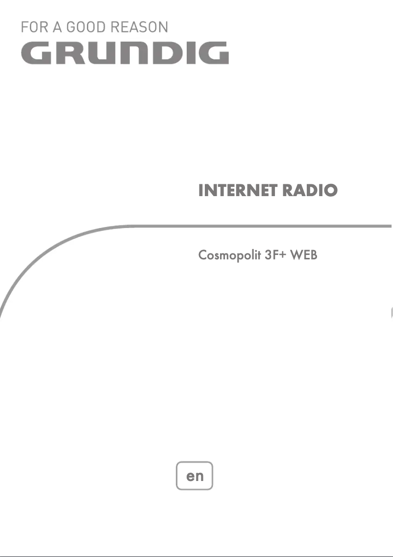 Page 1 de la notice Manuel utilisateur Grundig Cosmopolit 3F plus WEB
