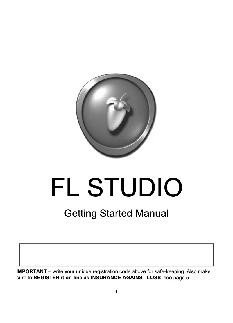 Page n°1 - Manuel utilisateur Image-Line FL Studio
