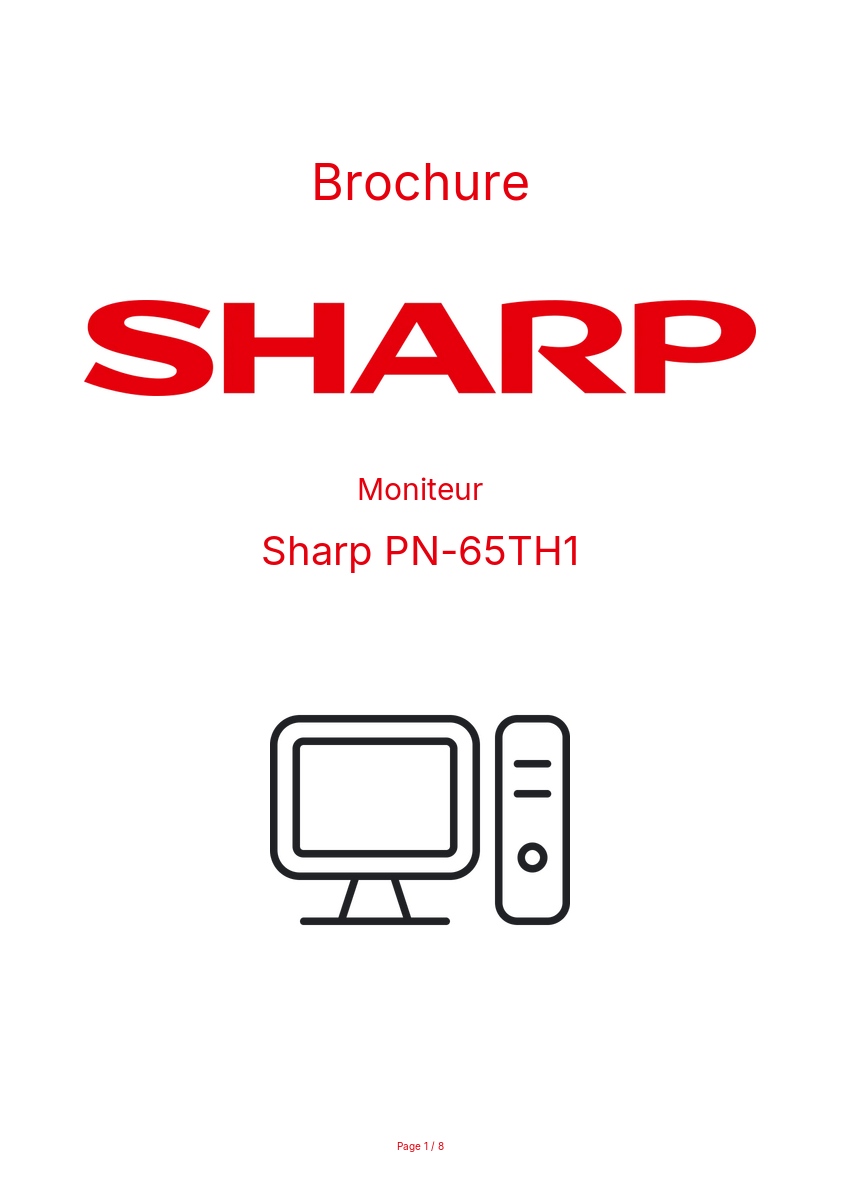 Page n°1 - Brochure Sharp PN-65TH1