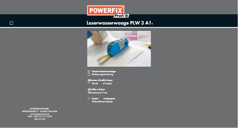 Page n°1 - Manuel utilisateur Powerfix Z30859