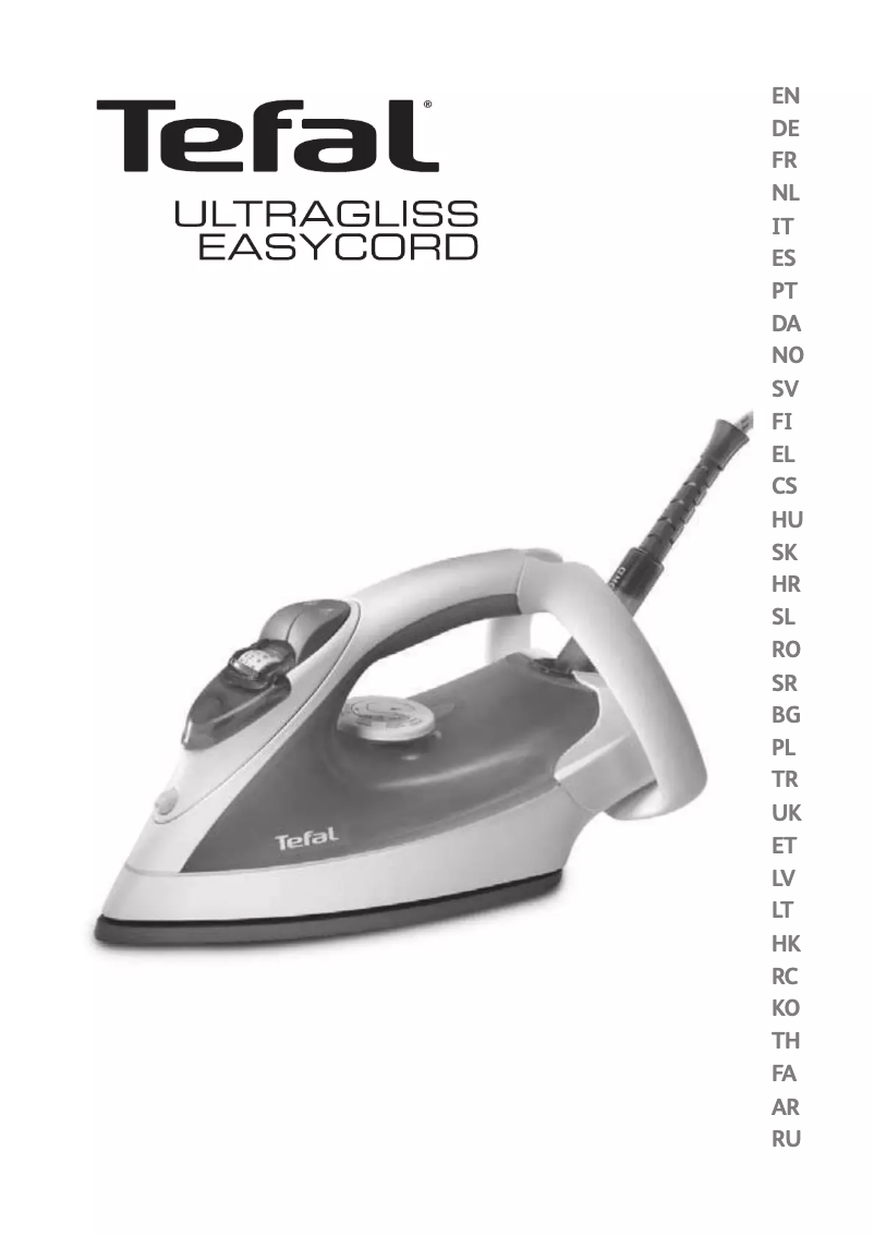 Page 1 de la notice Manuel utilisateur Tefal Ultragliss Easycord FV4373