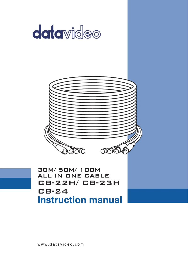 Page n°1 - Manuel utilisateur DataVideo CB-23H