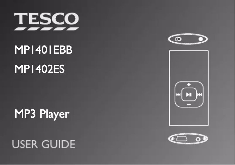 Page 1 de la notice Manuel utilisateur Tesco MP1402ES