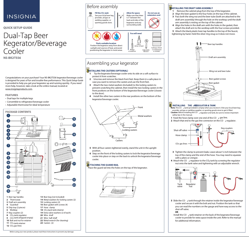 Page n°1 - Guide de démarrage rapide Insignia NS-BK1TSS6