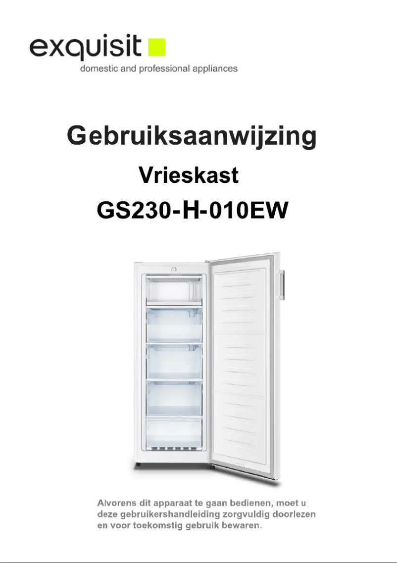 Image de la première page du manuel de l'appareil GS230-H-010EW