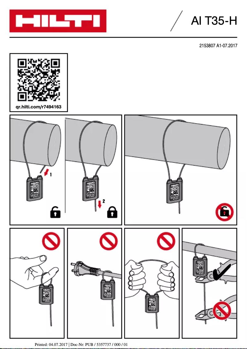 Image de la première page du manuel de l'appareil AI T35-H