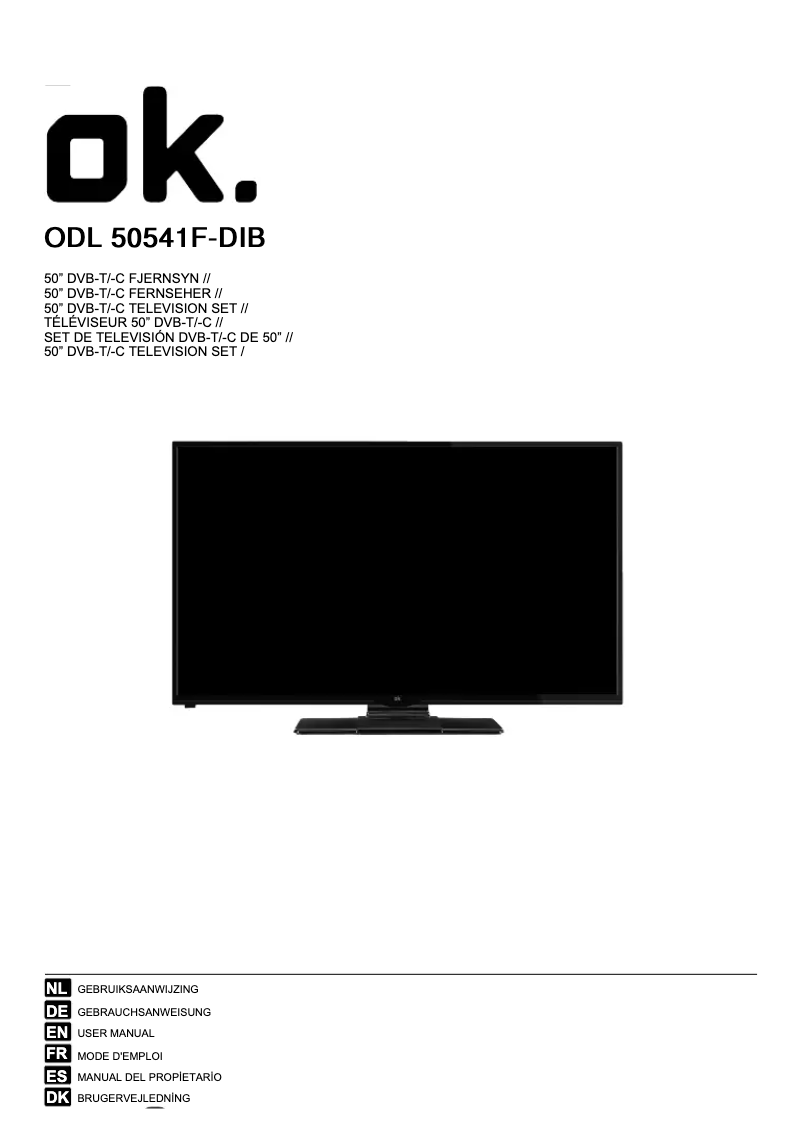 Page n°1 - Manuel utilisateur OK ODL 50541F-DIB