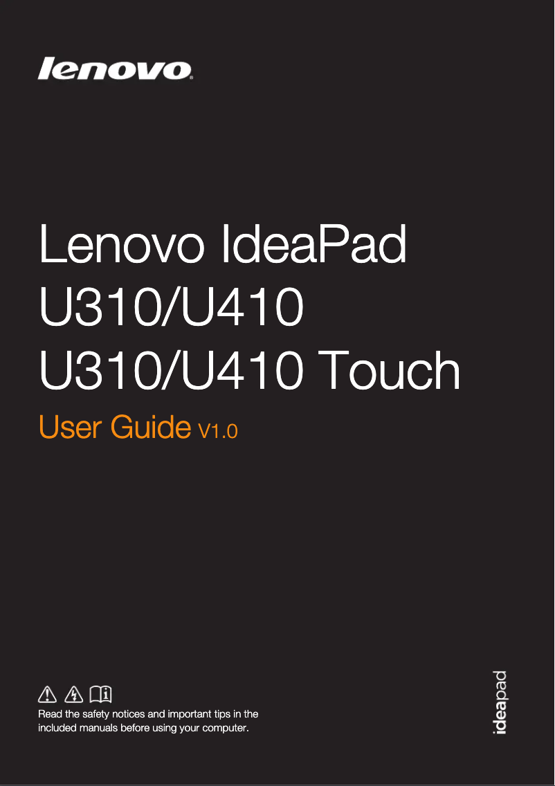 Página 1 del manual Manual de usuario Lenovo IdeaPad 410