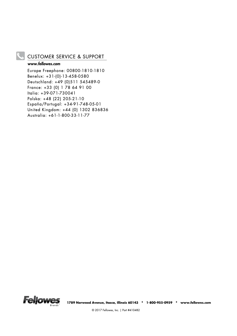 Page 1 of the manual User Manual Fellowes Plasma A3