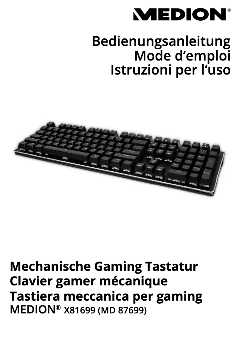 Page 1 de la notice Manuel utilisateur Medion Erazer X81699
