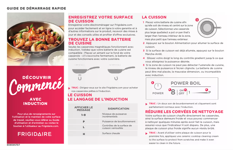 Page n°1 - Manuel utilisateur Frigidaire FFIC3626TB