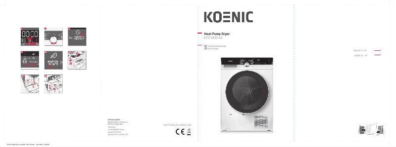 First page image of the manual for KTD 9332 A3