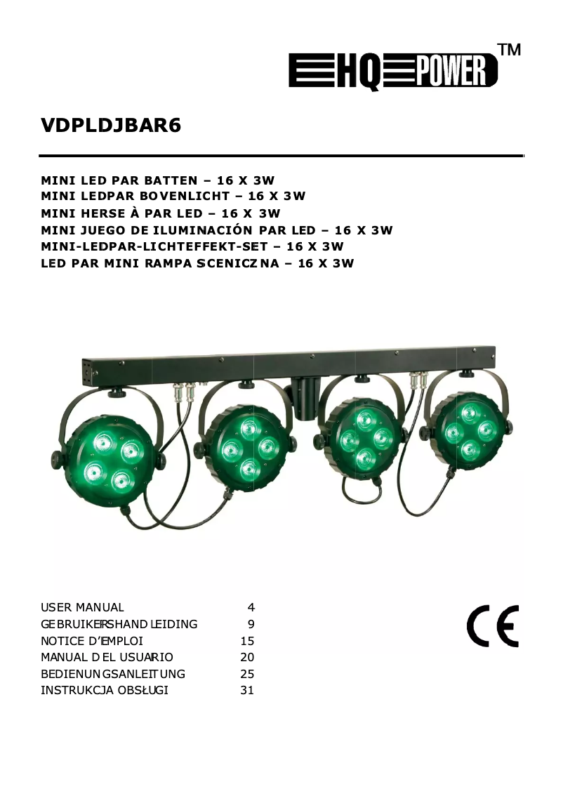 Image de la première page du manuel de l'appareil Par Batten