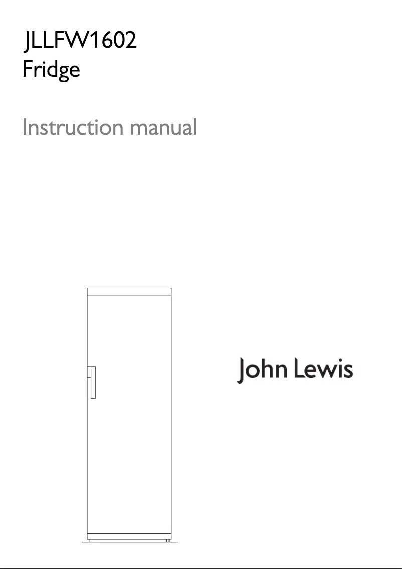 Page 1 de la notice Manuel utilisateur John Lewis JLLFW 1602
