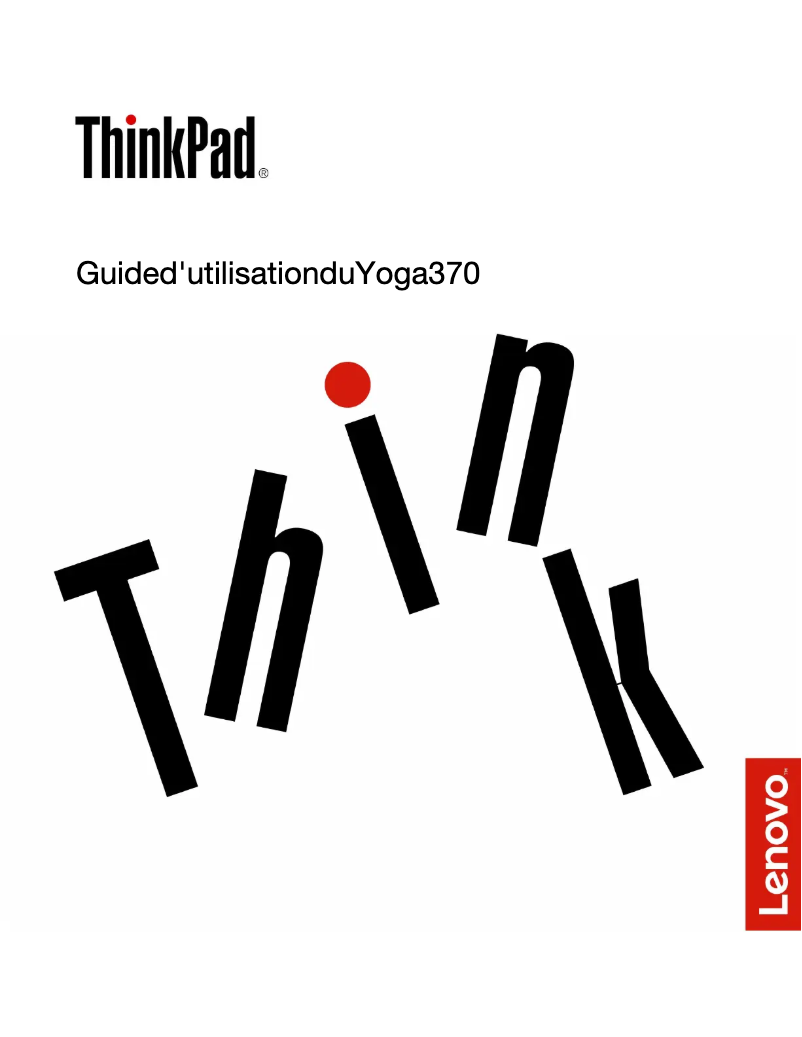 Page n°1 - Manuel utilisateur Lenovo ThinkPad Yoga 370