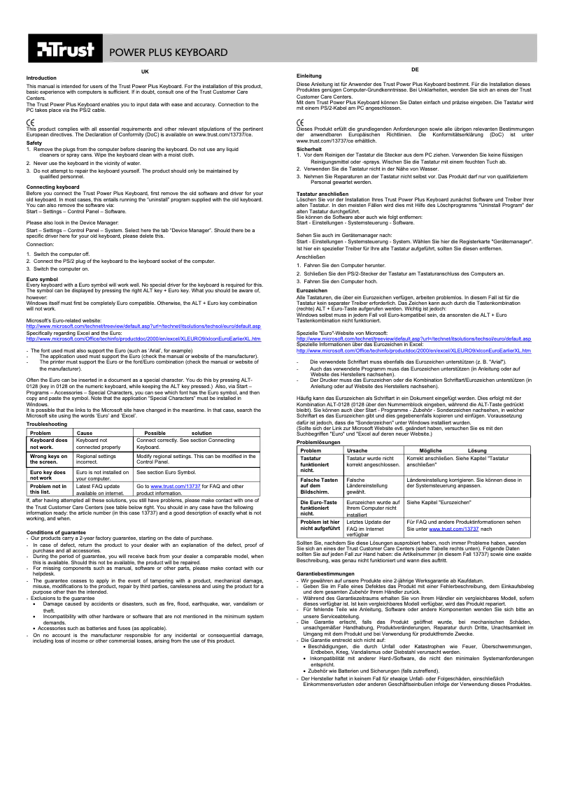 Image de la première page du manuel de l'appareil Power+ Keyboard