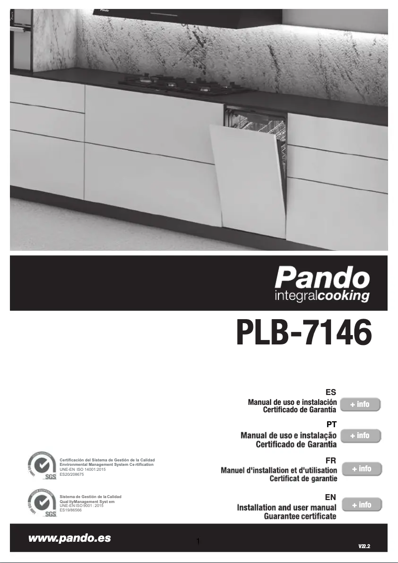 Page 1 de la notice Manuel utilisateur Pando PLB-7146