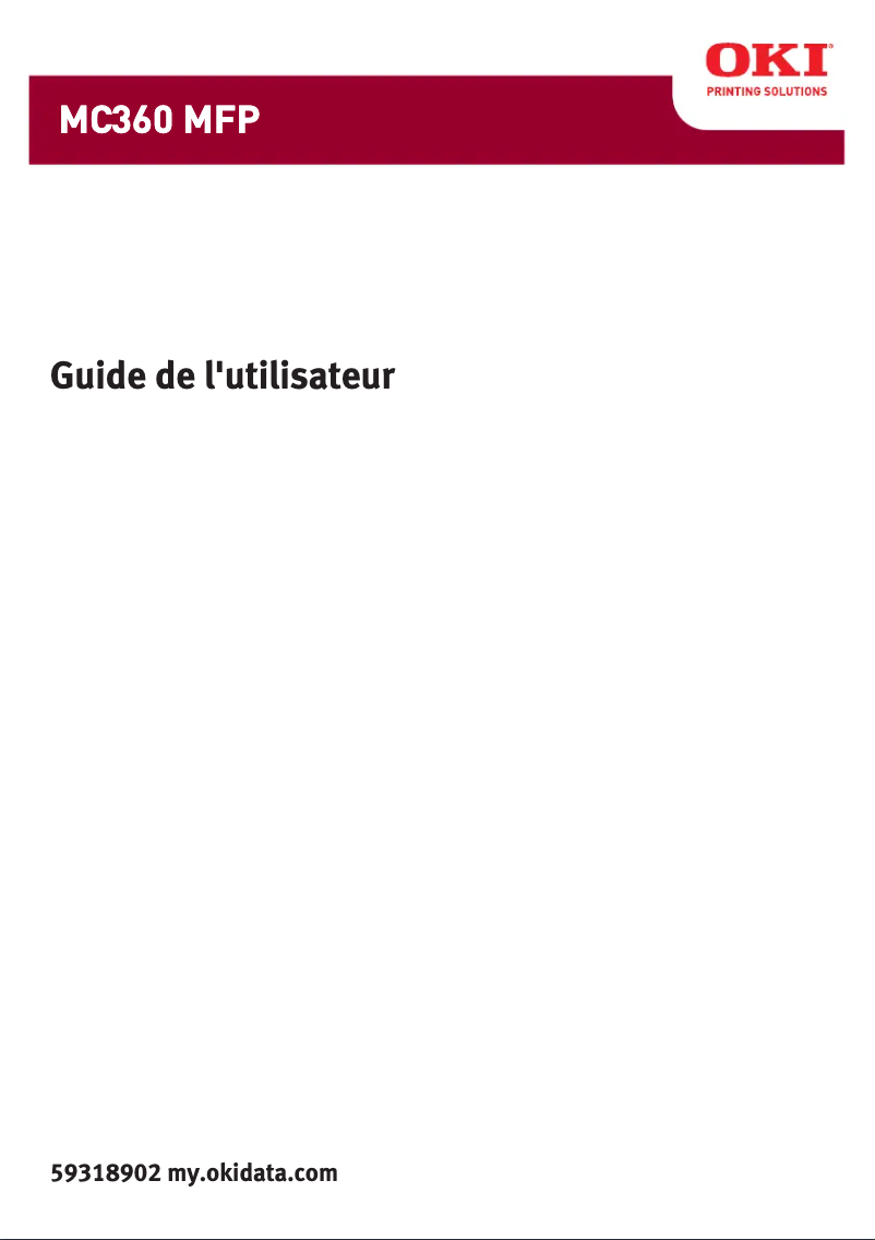 Page n°1 - Manuel utilisateur OKI MC360