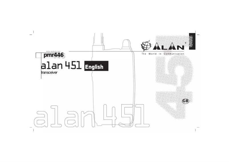Page n°1 - Manuel utilisateur Midland ALAN 451R