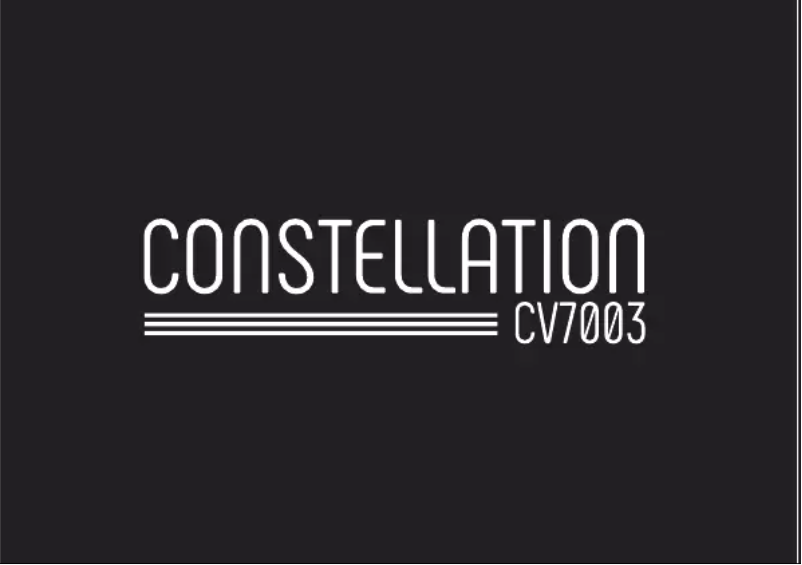 Page 1 de la notice Manuel utilisateur Crazy Tube Circuits Constellation CV7003