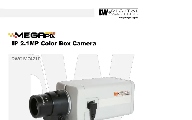 Page 1 de la notice Manuel utilisateur Digital Watchdog MegaPix DWC-MC421D