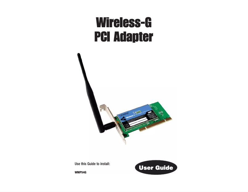 Page 1 de la notice Manuel utilisateur Linksys WMP54G