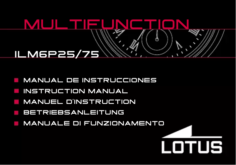 Page 1 de la notice Manuel utilisateur Lotus 18221