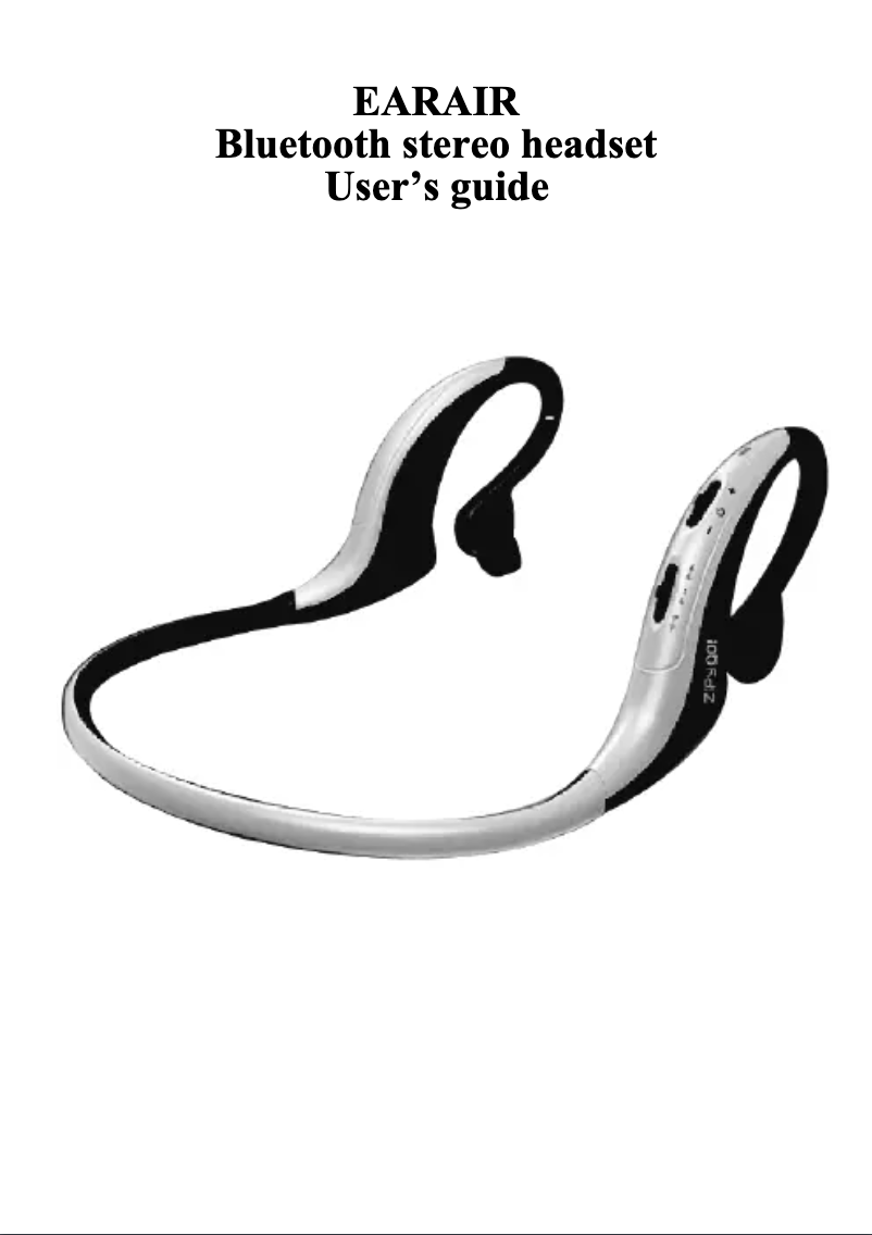 Page n°1 - Manuel utilisateur Zipy GO EarAir