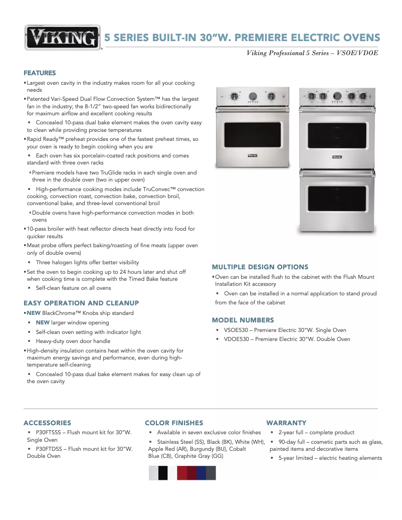 First page image of the manual for VSOE530BK