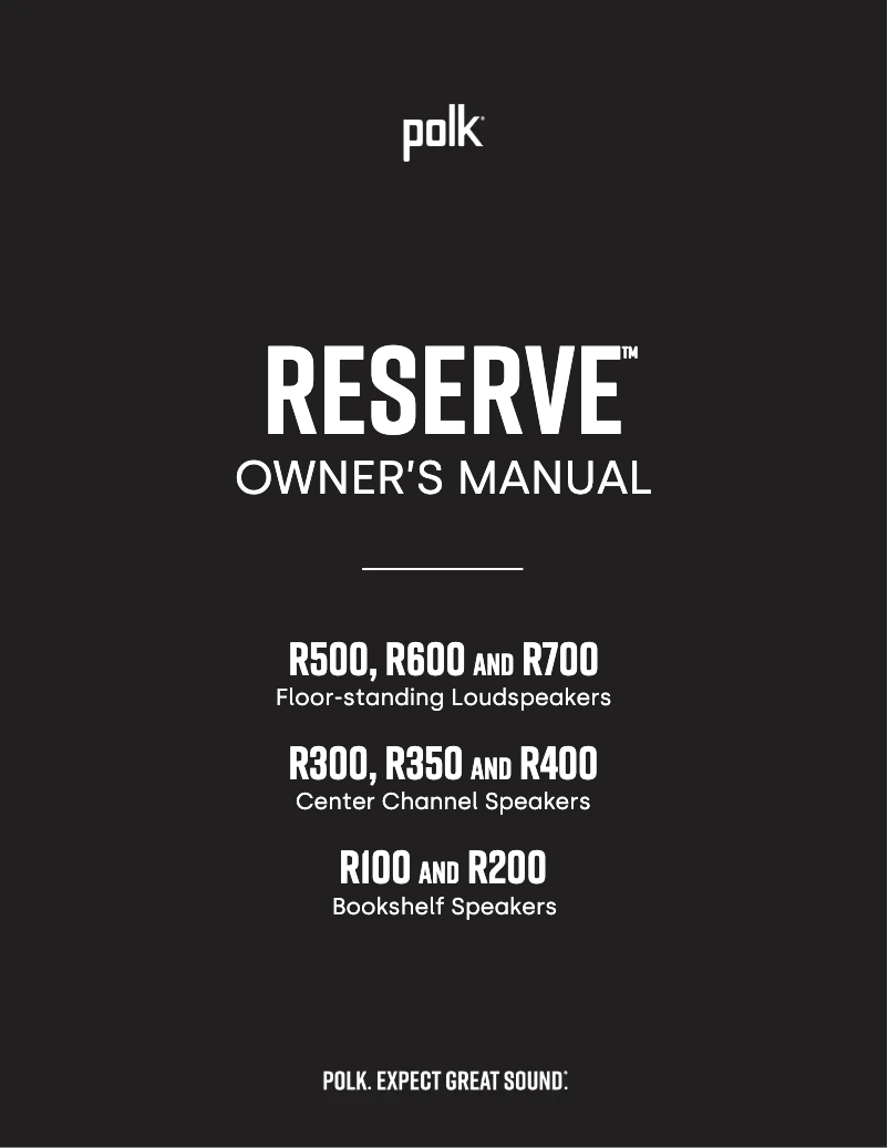 Page 1 de la notice Manuel utilisateur Polk Reserve R700