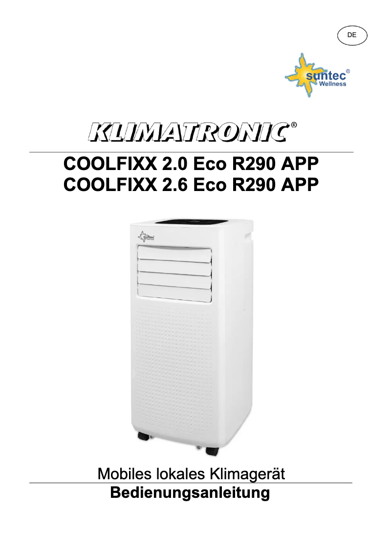 Imagen de la primera página del manual del dispositivo Coolfixx 2.6 Eco R290 App